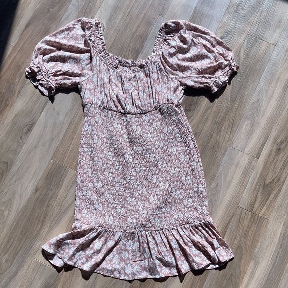 3/$33 Lily rose dress floral print Smocked puff sleeve cottagecore boho M jr - Picture 14 of 16